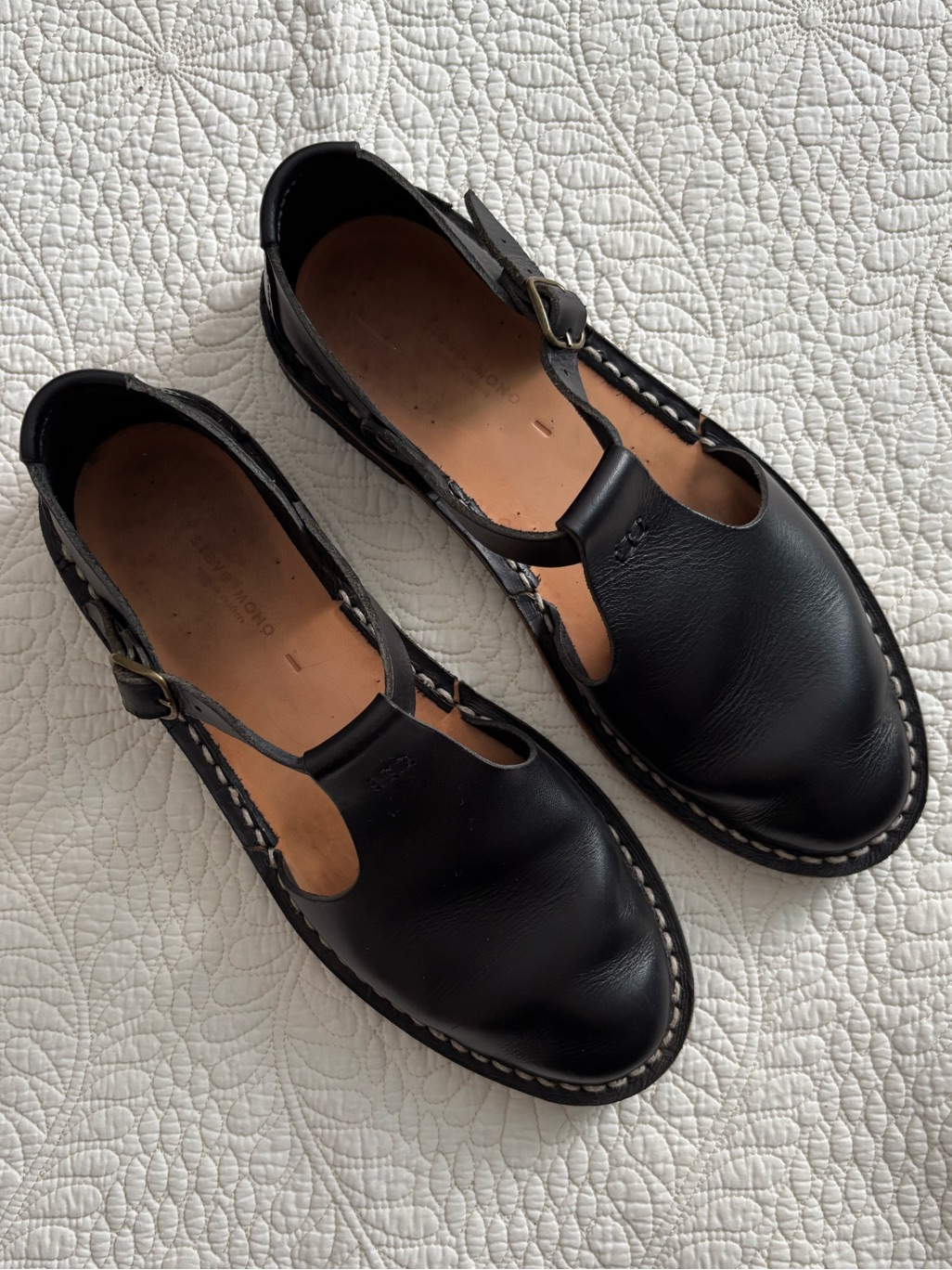 Steve Mono Artisanal Sandals 10/12 Black / 41